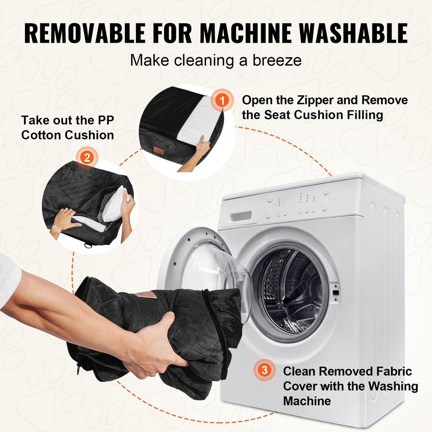 Dog Car Seat, Dog Booster Seat for Car with A Storage Pocket, Clip-On Safety Leash, Sponge and PP Cotton Filling, Dog Car Bed for Small & Medium Dog up to 40lbs, Black