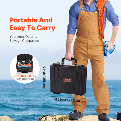 Magnetfiskesats, 1400 LBS/635 kg dubbelsidig dragkraftmagnetfiskesats, magnetiskt fiskesats av sällsynta jordartsmetaller i neodym. Inkluderar enterkrok, kraftigt rep, handskar, öglebult, bärväska.