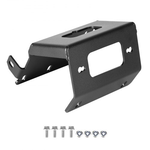 Winch Mount, Winch Capacity of 907-1633 kg, Trailer Hitch Winch Mount for Select Honda Foreman and Rancher Rubicon Models (2014-2021), 2 Mounting Hole Design, Powder Coated Steel, Black