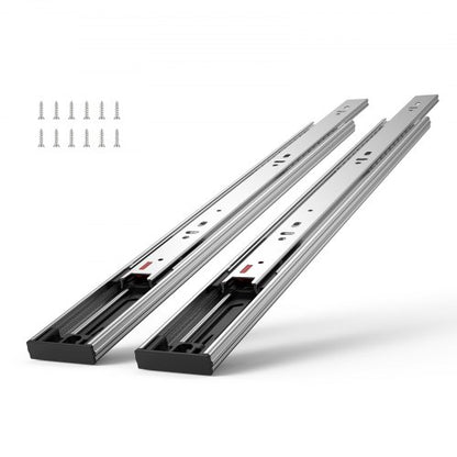 10 Pairs of 355.6mm Drawer Slides Side Mount Rails, Heavy Duty Full Extension Steel Track, Soft-Close Noiseless Guide Glides Cabinet Kitchen Runners with Ball Bearing, 100 Lbs Load Capacity