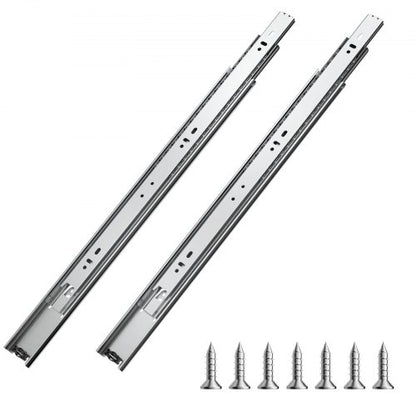 Drawer Slides, 18 inch, 10 Pairs Full Extension Ball Bearing Cabinet Rails, 100 LB Load Capacity Heavy Duty Side Mount Dresser Drawer Slides, Drawer Track Runners for Kitchen DIY Replacement