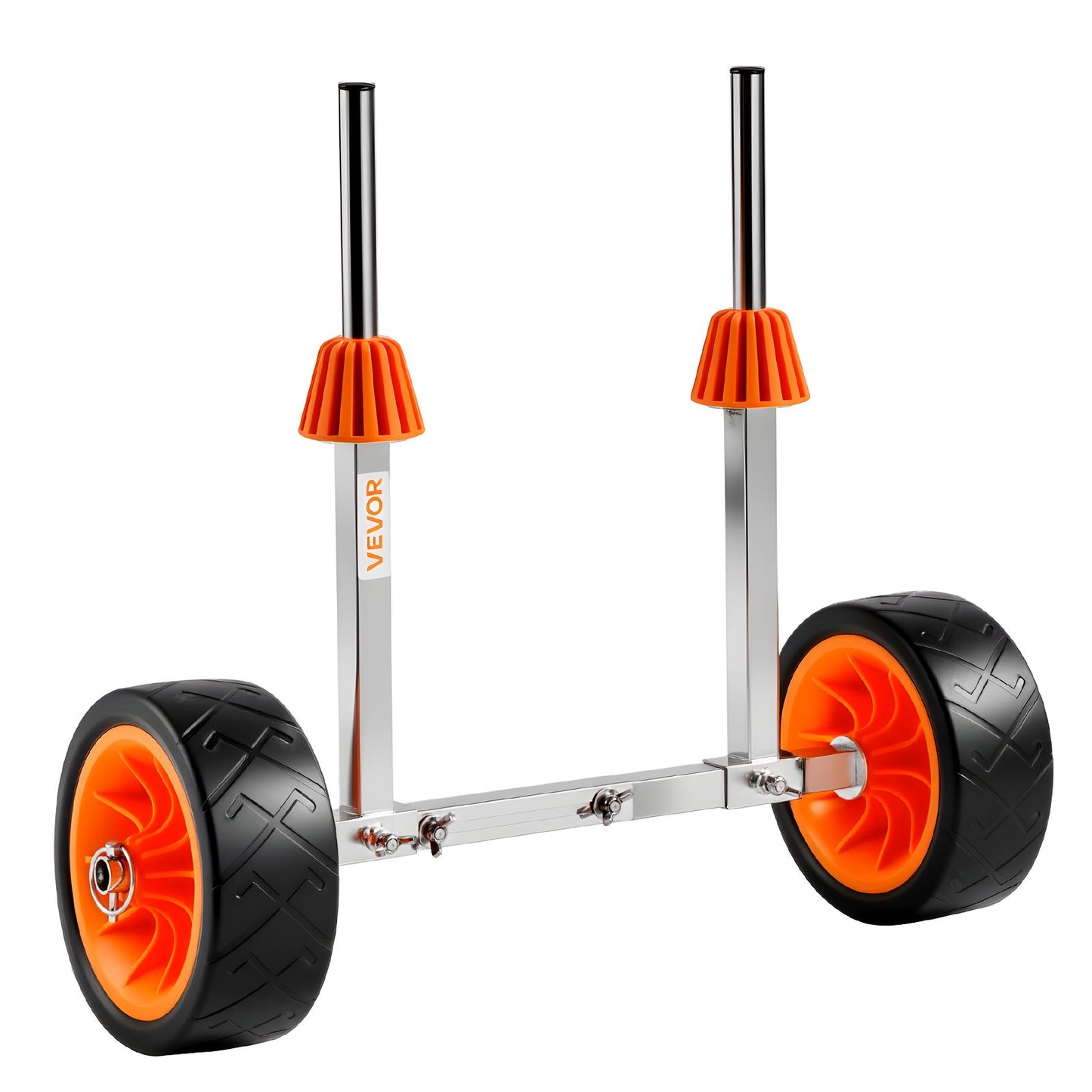 Kajakvagn, 113,4 kg lastkapacitet, kanotvagn med 19,1 cm massiva gummidäck och stöd, monteras och demonteras inom några sekunder, paddelbrädevagn för kajaker, kanoter, paddelbrädor