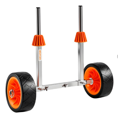 Kajakvagn, 113,4 kg lastkapacitet, kanotvagn med 19,1 cm massiva gummidäck och stöd, monteras och demonteras inom några sekunder, paddelbrädevagn för kajaker, kanoter, paddelbrädor