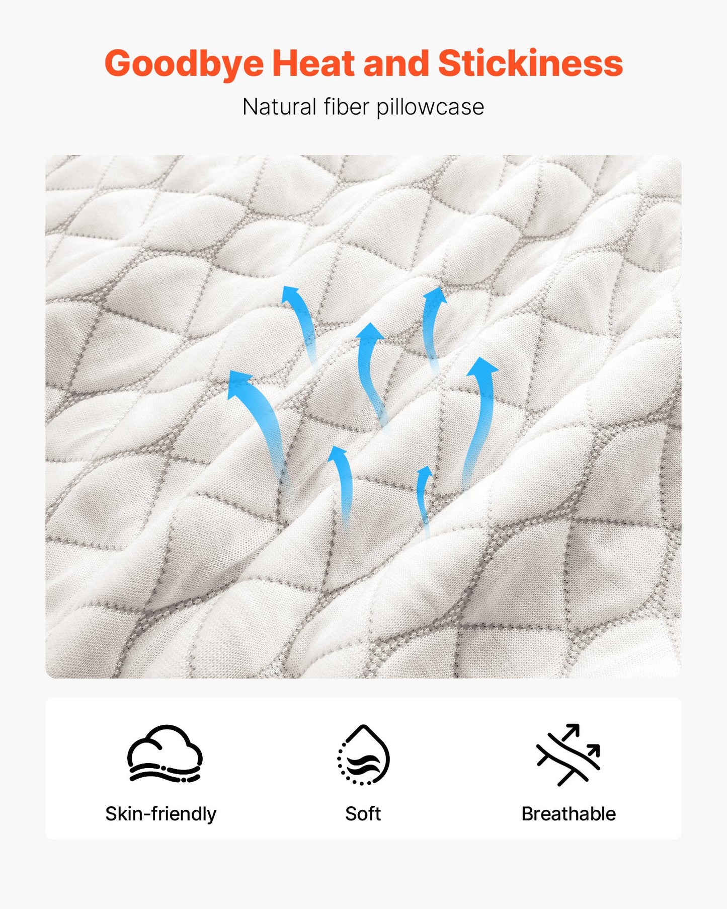 Bed Pillow for Sleeping, King Size Luxury Quality Hotel Pillow with Memory Foam Fill, Supportive & Adjustable, Includes Natural Firber Pillowcase, Bedding for Back, Stomach and Side Sleepers