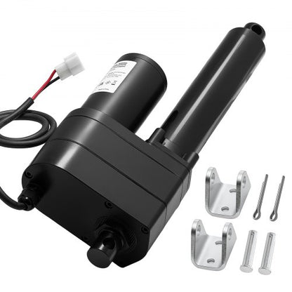 12V Linear Actuator, 150mm Stroke Ultra Heavy-Duty 9000N Linear Motion Actuator, IP65-Rated 5mm/s with Mounting Brackets for Industrial Machinery Vessels, Heavy Lifting Systems