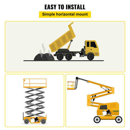 Hydraulpump Dubbelverkande hydraulaggregat Dubbelsolenoid hydraulaggregat 12V DC hydraulpump med 4,5 liters behållare för tippvagnslyft