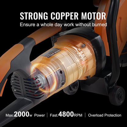 9"/22.9 cm Electric Concrete Saw Wet/Dry Saw Cutter with Water Pump and Blade