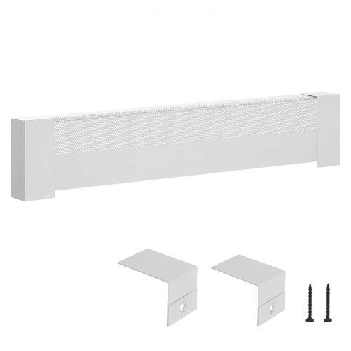 Baseboard Heater Covers, Basic Series 916 mm Standard Electric Heating Unit Front Cover for Home Improvement, Heavy-duty Steel, Easy Installation for Bedroom Replacing Old Cover, White