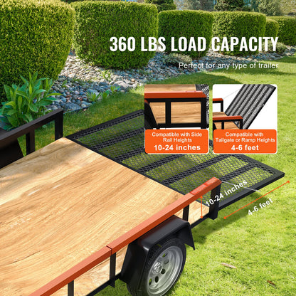 TrailTailgate er Lift Assist, Max 180 lbs Load Capacity, Compatible with Open Utility Trailer Tailgate and Ramp, with 10 to 24 Inches Heights Side Rail and 4 to 6 Feet Height Tail Gate or Ramp