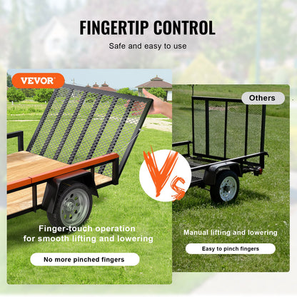 TrailTailgate er Lift Assist, Max 180 lbs Load Capacity, Compatible with Open Utility Trailer Tailgate and Ramp, with 10 to 24 Inches Heights Side Rail and 4 to 6 Feet Height Tail Gate or Ramp