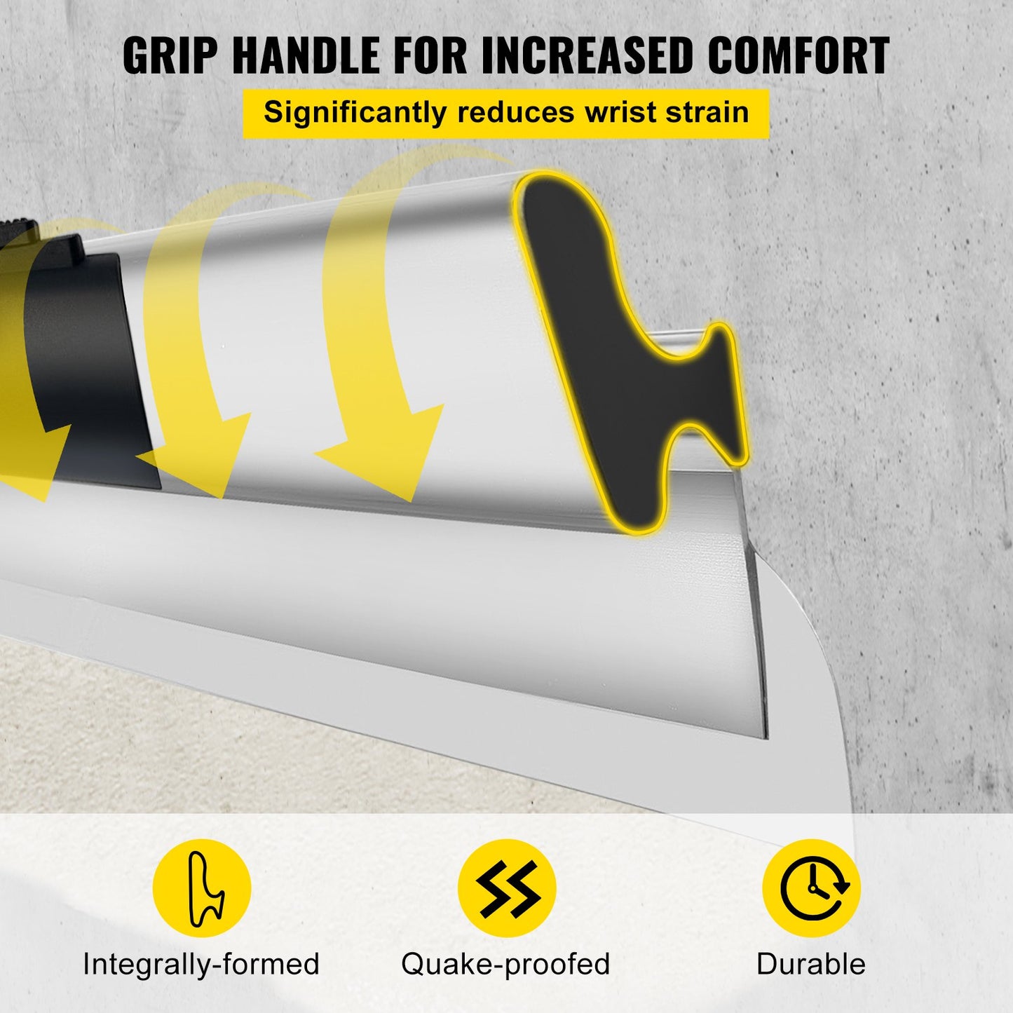 Drywall Skimming Blade Putty Knife Combo 25.4/40.6/61 cm Trowel Tool w/ Handle