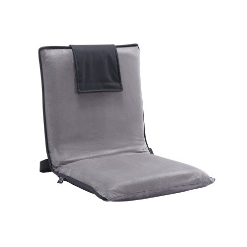 Floor Chair, 6-Position Adjustable Meditation Chair with Back Support, Folding Sofa Chair for Reading TV Watching and Gaming, Portable Floor Seat Lounge Sofa Chair for Kids Teens Adults, Gray