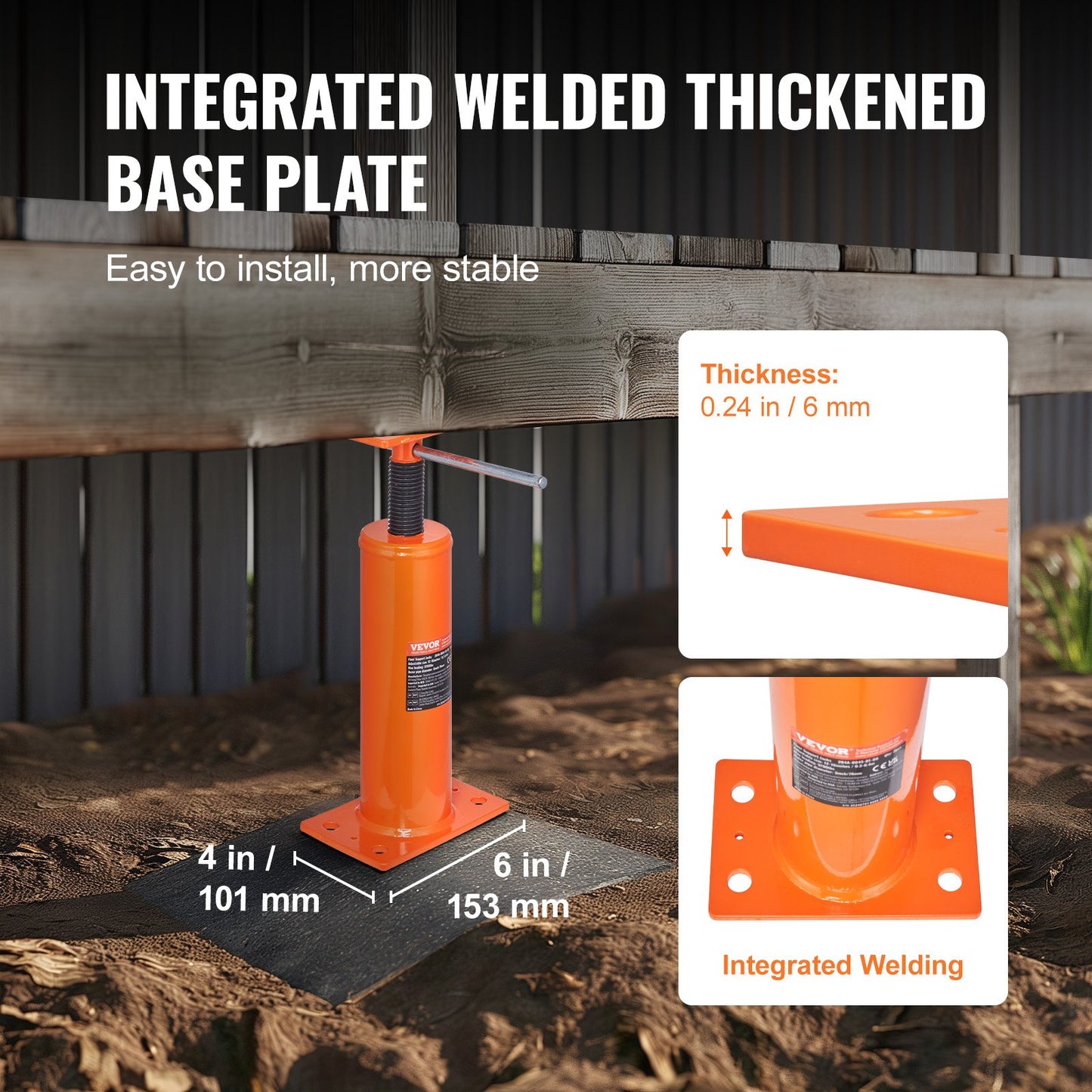 Domkraft för hus, höjdområde 30-40 cm, max lastkapacitet 4700 kg, justerbar stödbalk, källardomkraftstolpe för nivellering, lyftstöd, teleskopstolpe i stål för tillfälligt stöd