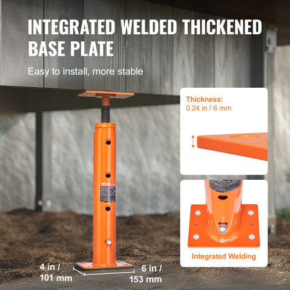 House Floor Jack, 19"-36" Height Range, 18000 lbs Max Load Capacity, Adjustable Support Beam Basement Jack Post Pole for Leveling, Lift Support Steel Telescoping Jack Post for Temporary Support
