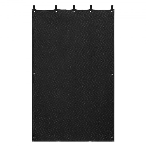 Ljuddämpande filtar, ljudisolerade gardiner med 2032 x 1219 mm, ljudisolerande filt med öljetter, studiofilt med öljetter, för fönster, dörr, ljusblockerare, musikinspelning, svart