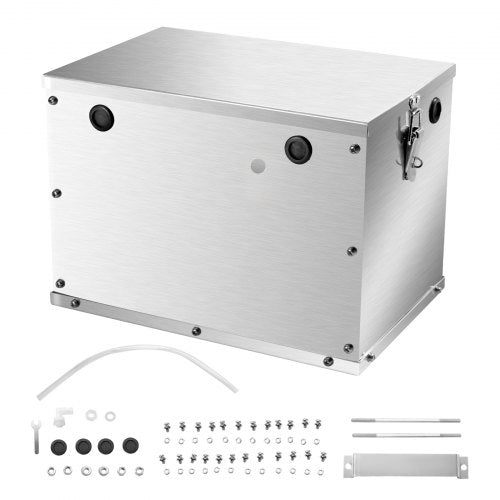 Battery Box, Group 24/31 Trolling Motor Battery Box, Marine Batteries Case with Rubber-Grommet Cable Holes, Aluminum Alloy Shell Storage Case, Easy Installation, for Off-Road Racers, Trucks