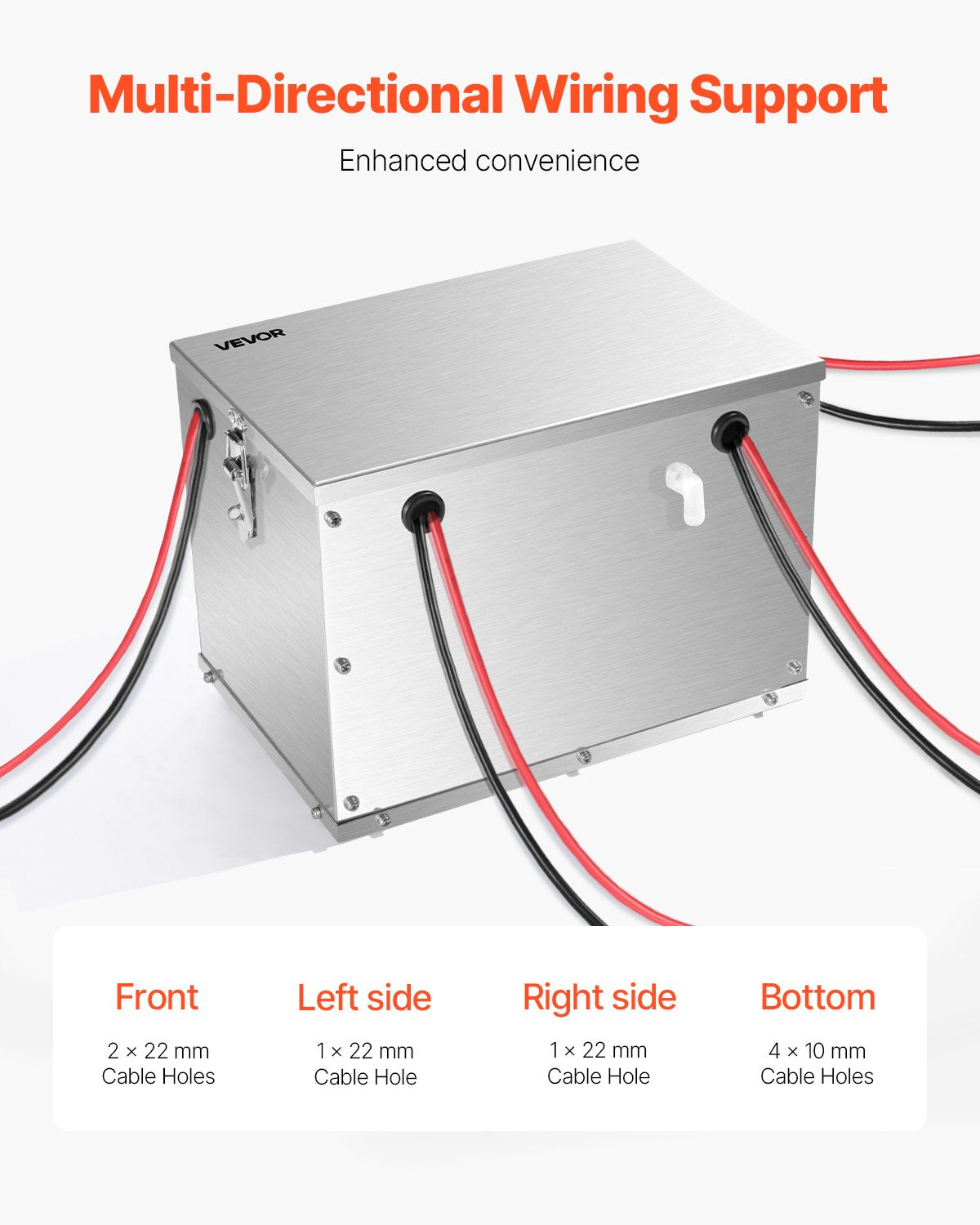 Battery Box, Group 24/31 Trolling Motor Battery Box, Marine Batteries Case with Rubber-Grommet Cable Holes, Aluminum Alloy Shell Storage Case, Easy Installation, for Off-Road Racers, Trucks