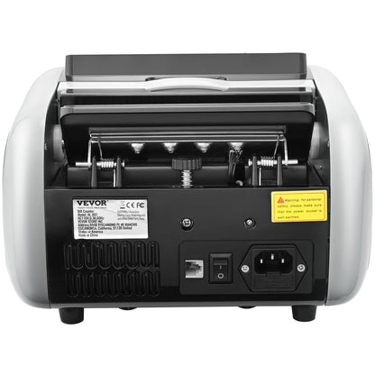 Penningräknare, sedelräknare med UV-, MG-, IR- och DD-förfalskningsdetektering, USD- och EUR-kassaräknare med stor LCD-skärm och extern display för småföretag