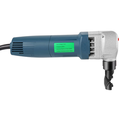 Elektrisk metallnibbler 380W nibbler metallskärare 1800 varv/min höghastighetsrotor metallnibbler 220V med utbytbara blad förvaringsväska plåtnibbler för skärning av rostfritt stål, aluminium, plast