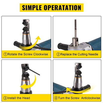 Elektrisk metallnibbler 625W nibbler metallskärare 1000 varv/min höghastighetsrotor metallnibbler 110V med utbytbara blad förvaringsväska plåtnibbler för skärning av rostfritt stål, aluminium, plast