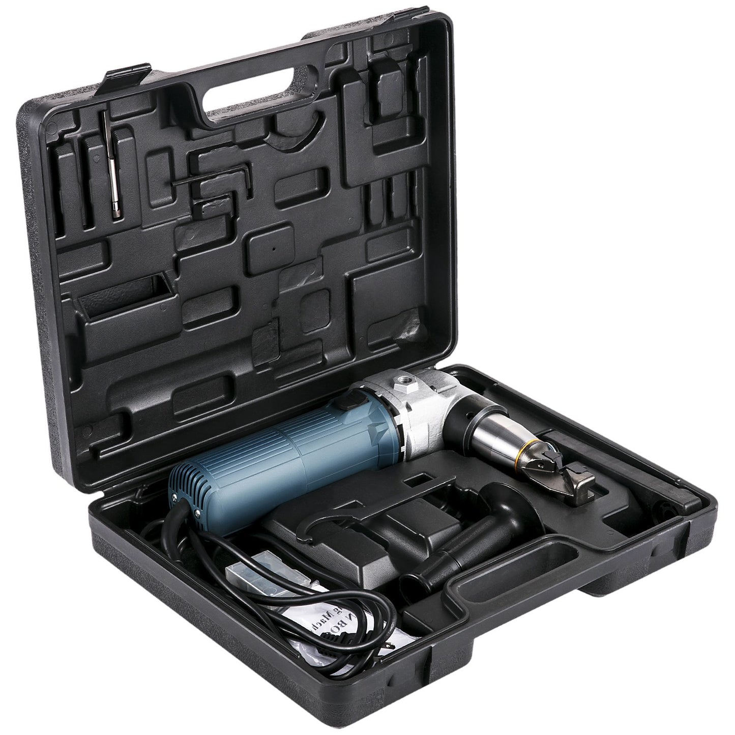 Elektrisk metallnibbler 625W nibbler metallskärare 1000 varv/min höghastighetsrotor metallnibbler 110V med utbytbara blad förvaringsväska plåtnibbler för skärning av rostfritt stål, aluminium, plast