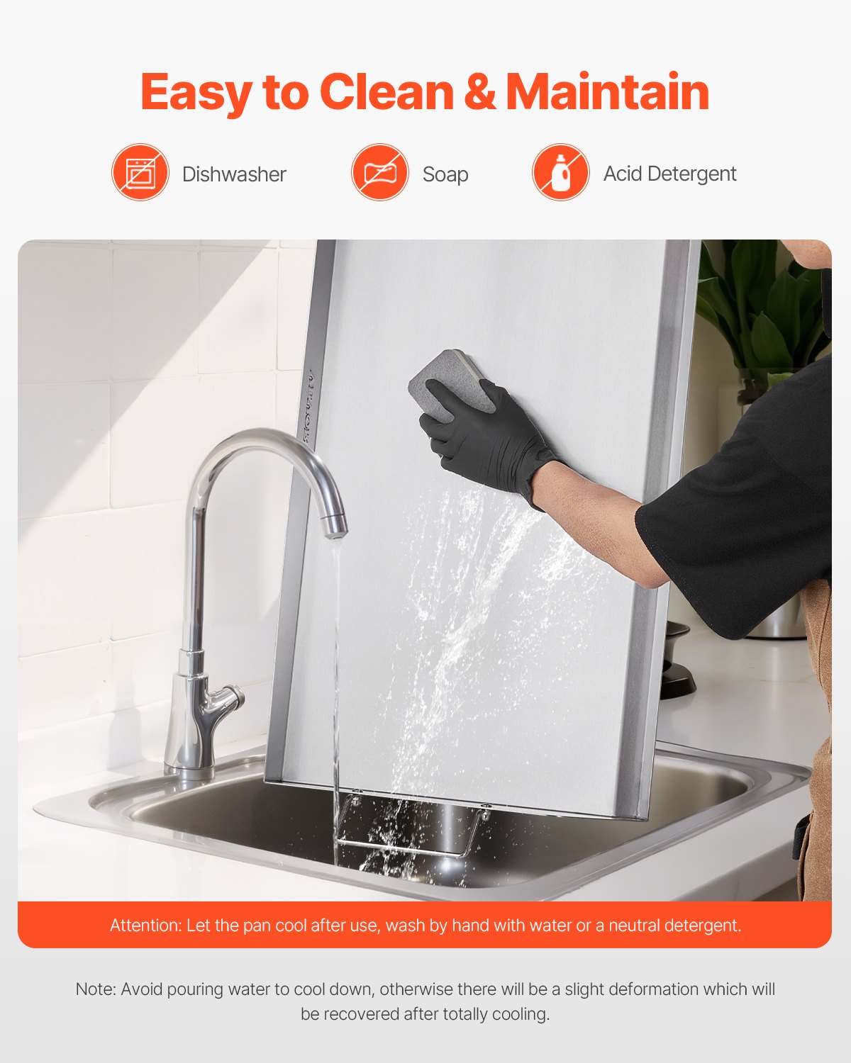 Stainless Steel Griddle, 32x16 inch Universal Flat Top Rectangular Plate, Gas Grill Griddle for BBQ Grill, Teppanyaki, Portable Family Cookware with Handle, for Camping Tailgating Party