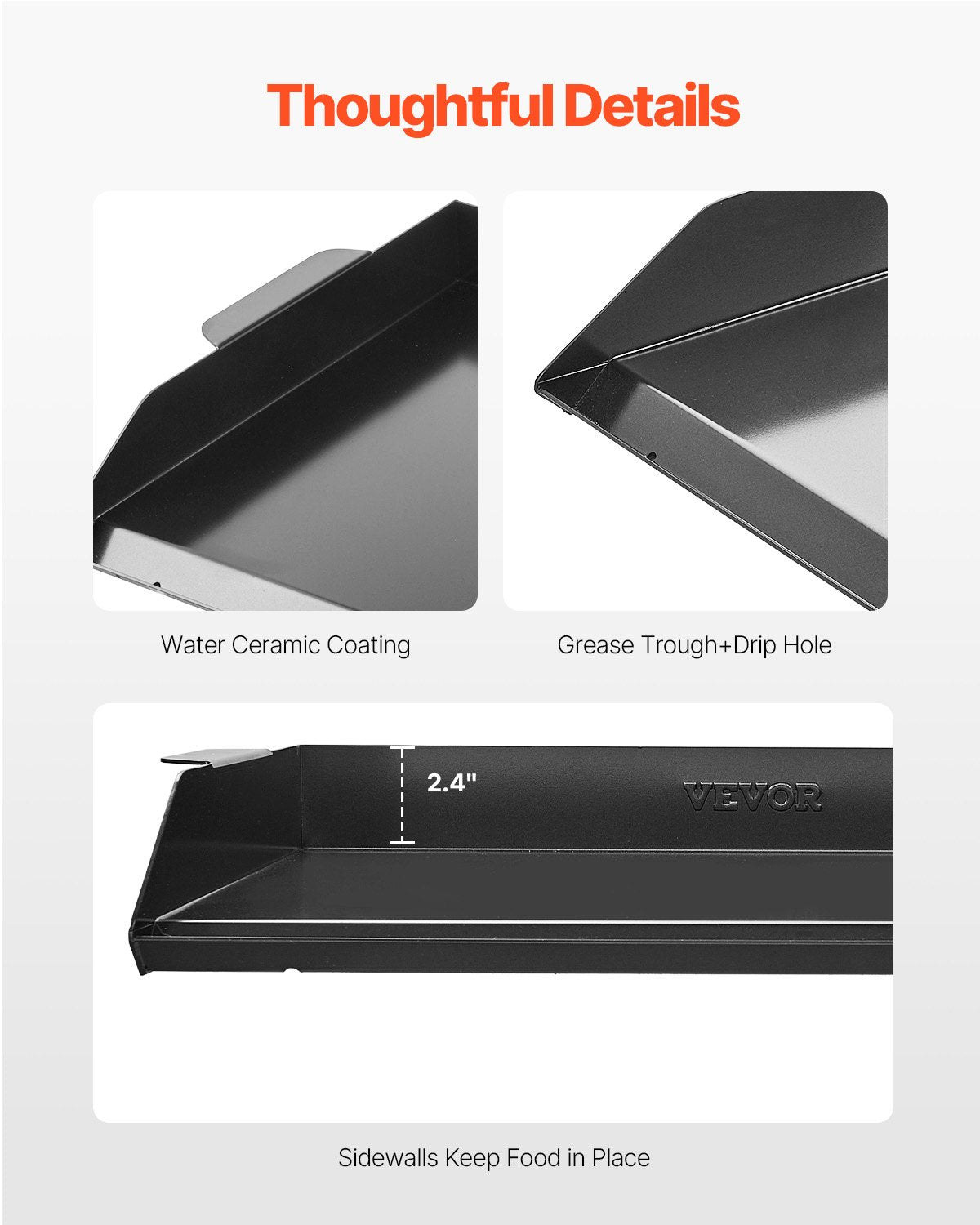 Carbon Steel Griddle, 22x16 inch Universal Flat Top Rectangular Plate, Gas Grill Griddle for BBQ Grill, Teppanyaki, Portable Family Cookware, for Camping Tailgating Party, Black