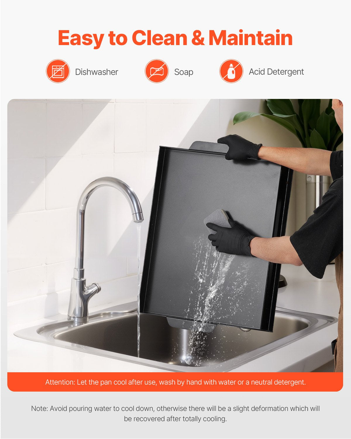 Carbon Steel Griddle, 22x16 inch Universal Flat Top Rectangular Plate, Gas Grill Griddle for BBQ Grill, Teppanyaki, Portable Family Cookware, for Camping Tailgating Party, Black