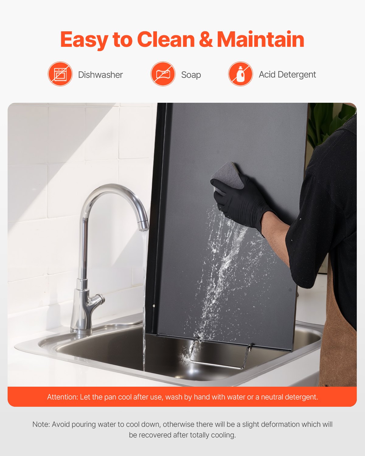 Carbon Steel Griddle, 24x16 inch Universal Flat Top Rectangular Plate, Gas Grill Griddle for BBQ Grill, Teppanyaki, Portable Family Cookware with Handle, for Camping Tailgating Party