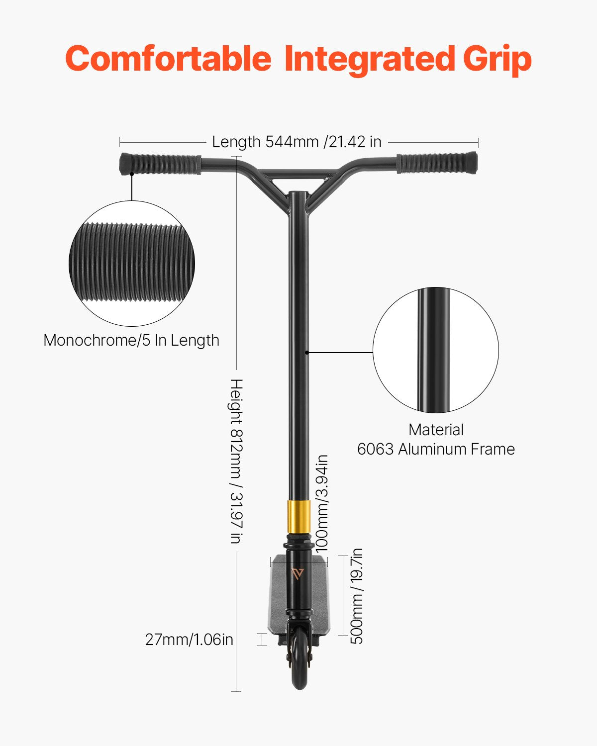 Stunt Scooter, Complete Trick Scooters for Kids Ages 11-13 Years, Teens, Adults, Boys, and Girls, Freestyle Street Rider for Intermediate and Beginner, Lightweight Aluminum Deck, ABEC-9 Bearing