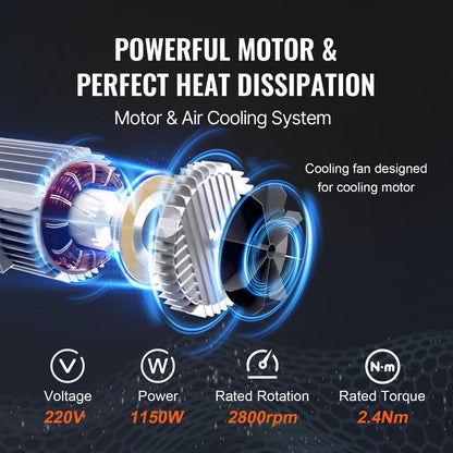 Elektrisk lyftanordning, 598,7 kg lyftkapacitet, 1150W 220V elektrisk stålvajervinsch med trådlös fjärrkontroll, 1219 cm lyfthöjd med enkel vajer och motor, för garage, lager, fabrik