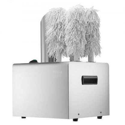 Wine Glass Polisher Machine, 5-Brush Glass Polishing Machine, 330 Cups/Hour Electric Commercial Glass Polisher for Champagne Glasses, Beer Cups, Mugs, Perfect for Bar Restaurant Kitchen