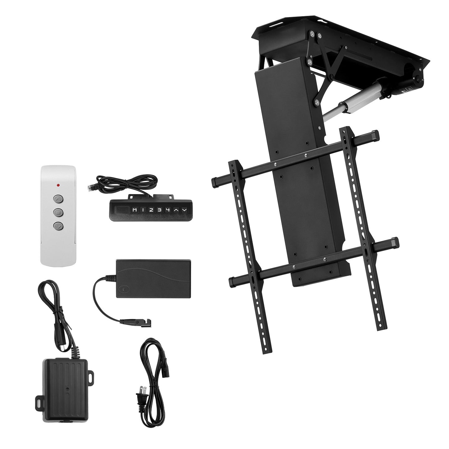 Motorized Ceiling TV Mount, TV Wall Mount for 32 to 70 Inch TV, Electric Adjustable Ceiling TV Mount, Motorized Flip Down TV Mount Bracket with Max VESA 24 x 24 in, Fits TVs Up to 110 lbs