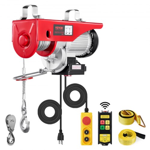 Electric Hoist Crane Winch 997.9 kg 9997.4 cm Wireless & 426.7 cm Wired Remote