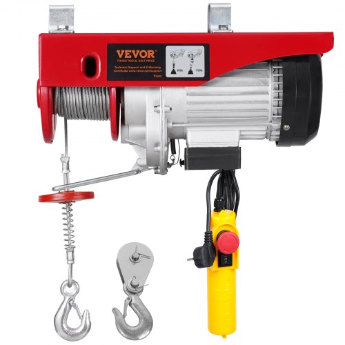 Electric Hoist Crane Winch 798.3 kg with 426.7 cm Wired Remote Control 230V
