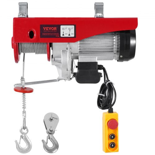 Electric Hoist Crane Winch 1197.5 kg with 426.7 cm Wired Remote Control 230V