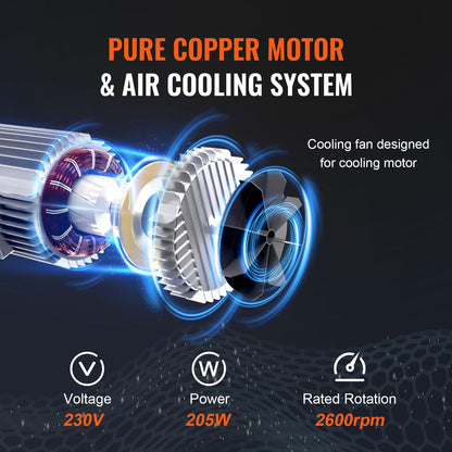 Elektrisk kättingtelfer, 150 kg lastkapacitet, 3 m lyfthöjd, 2,1 m/min hastighet, 230 V, enfas traverskran med G80-kedja, 3 m trådbunden fjärrkontroll för garage, butik, hotell, hem