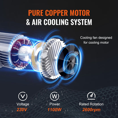 Elektrisk kättingtelfer, 900 kg lastkapacitet, 3 meter lyfthöjd, 3,8 meter/min hastighet, 230 V, enfas traverskran med G100-kedja, 3 meter trådbunden fjärrkontroll för garage, butik, hotell, hem