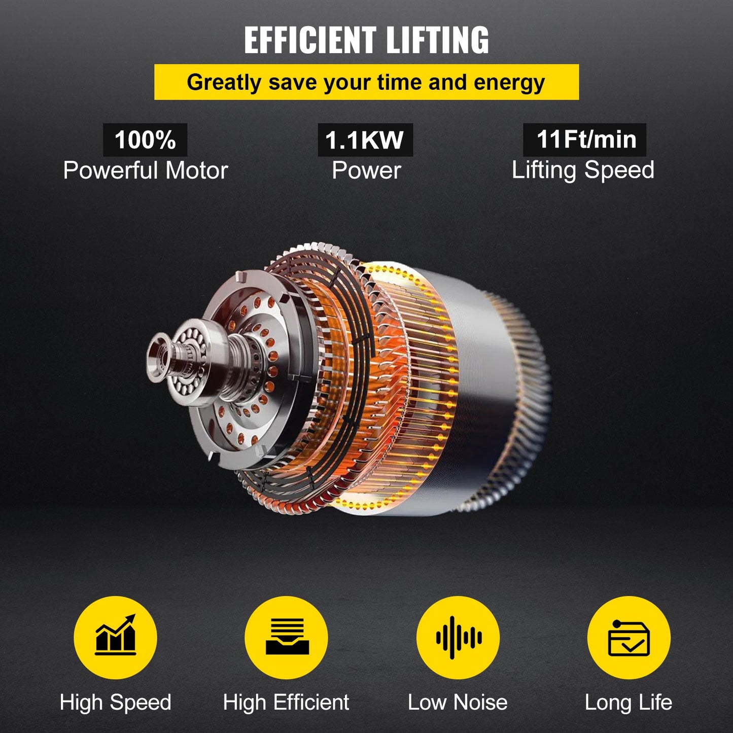 Elektrisk kättingtelfer, 900 kg lastkapacitet, 4,3 m lyfthöjd, 3,8 m/min hastighet, 230 V, enfas traverskran med G80-kedja, 3,8 m trådbunden fjärrkontroll för garage, butik, hotell, hem