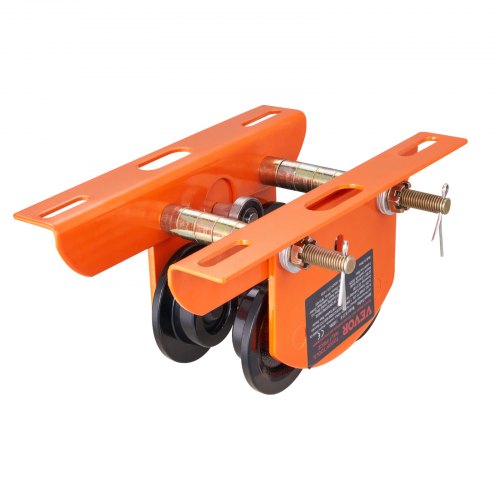 Electric Hoist Manual Trolley, 499 kg/0.5 Ton Capacity for PA200 PA250 PA300 PA400 PA500, Push Beam Trolley with Dual Wheels, 6 cm-12 cm Adjustable Flange Width for Straight Curved I Beam