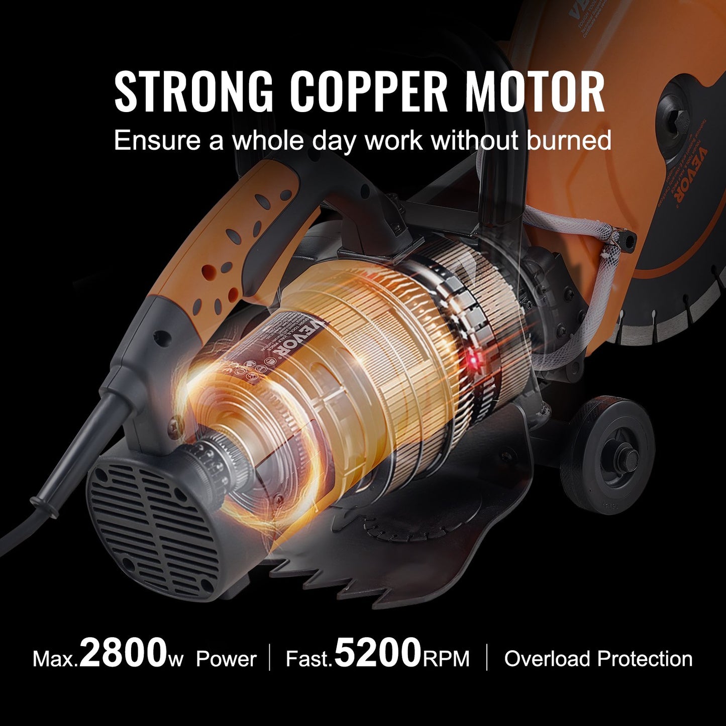 305 mm betongsåg, skärskärare, stenläggningsskärare, betongskärare 2800W