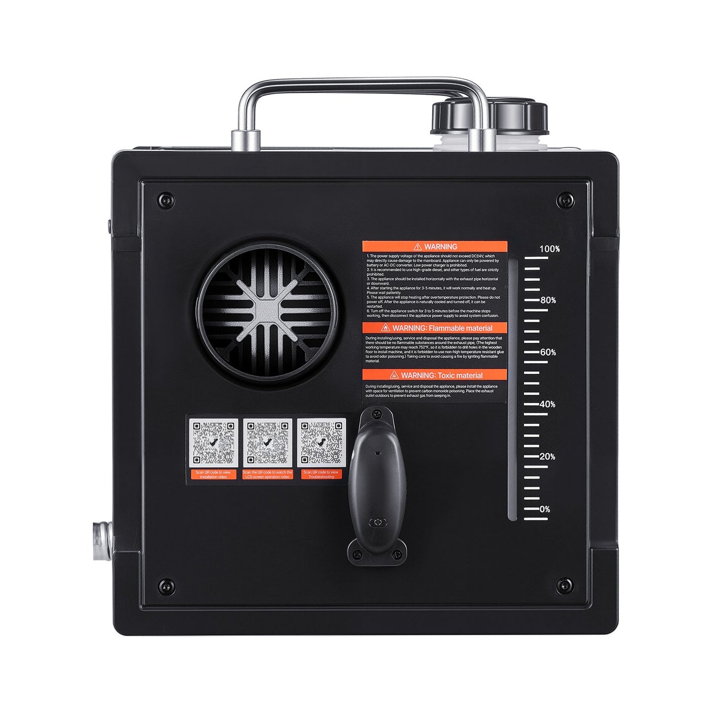 Dieselvärmare, 8 kW, DC 12 V/24 V, allt-i-ett bärbar dieselluftvärmare med Bluetooth-appkontroll, fjärrkontroll och LCD-skärm, 7 liters bränsletank för lastbilar, skåpbilar, husbilar, husbilar och garage