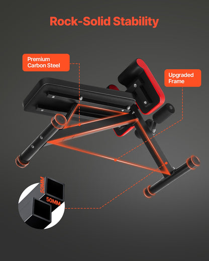 Multifunktionell viktbänk för helkroppsträning, romersk stol hyperextensionsbänk, 145 kg justerbar och hopfällbar utrustning för rygg- och armkärna-magträning, sit up-träningsmaskin för hemmagym