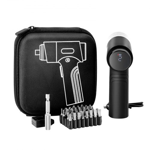 Electric Screwdriver, 7 Torque Settings 0.5-5 N.m, 2500mAh Battery, Cordless Screwdriver Set with 32 PCS 1/4 in Bits, Digital Display, LED Light, Type-C Charging, for Furniture Electrical Repair