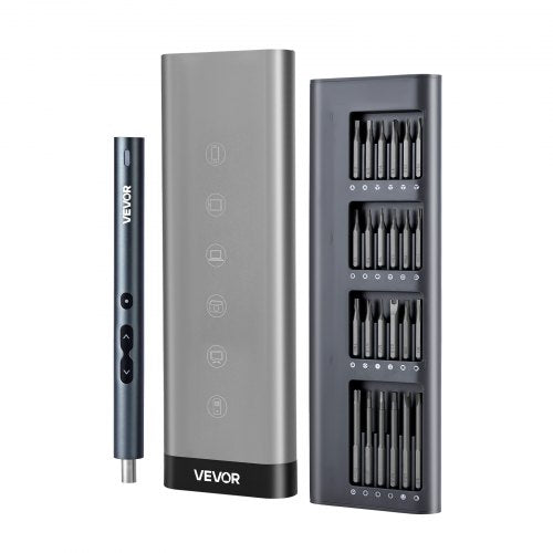 Elektrisk precisionsskruvmejselsats, 48 ​​magnetiska bits, mini elektrisk skruvmejsel med magnetisk förvaringslåda, S2-stålbits, LED-lampa, typ-C-laddning, för reparation av telefoner, bärbara datorer och elektronik