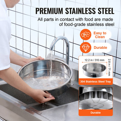 Electric Dough Divider Rounder, 20PCS Automatic Dough Ball Cutting Making Machine, 2.12oz - 9.17oz Equal Dough Cutter with Pure Copper Motor and 304 Stainless Steel Tray, for Bakery, Restaurant