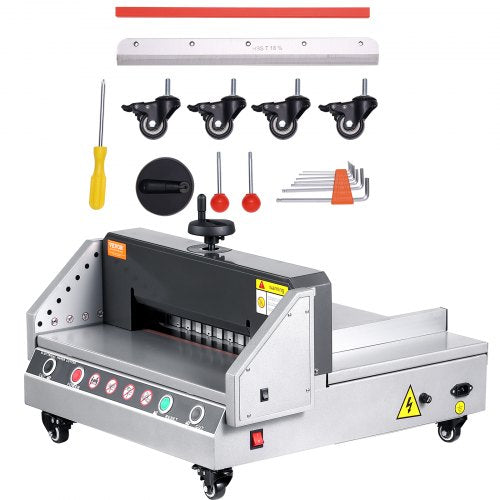 Electric Paper Cutter, 13" /330.2mm Cutting Width, 1.57"/40mm Cutting Thickness, Desktop Paper Cutting Machine with Button Control, Electric Paper Trimmer for Office, School, Printing Plant