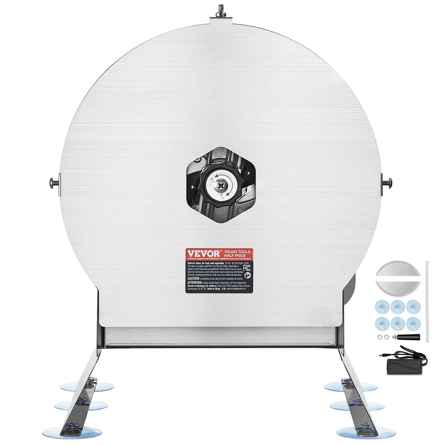 Electric Vegetable Slicer, 0-0.5"/0-12mm Thickness Adjustable Commercial Slicer Machine, Convertible to Manual, Stainless Steel Food Cutter Slicing Machine, for Potato, Lemon, Tomato, Apple