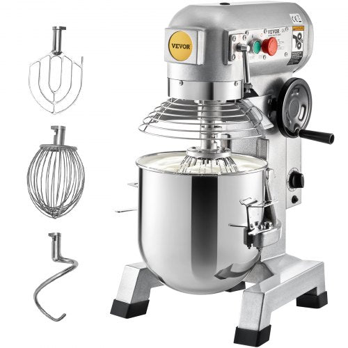 Commercial Stand Mixer, 28.4 L Stainless Steel Bowl, 1500W Heavy Duty Electric Food Mixer with 3 Speeds Adjustable 108/199/382 RPM, Dough Hook Whisk Beater Included, Perfect for Bakery Pizzeria