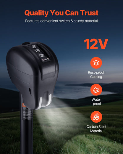 Elektrisk släpvagnsdomkraft, 1470 kg, kraftig elektrisk tungdomkraft för husbilar med 2-vägskontakt, minnesfunktion, vevhandtag och väderbeständigt domkraftsskydd, 23-61 cm lyft, för släpvagnar och husbilar